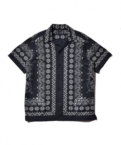 Bandana Denim S/S Open Collar SH