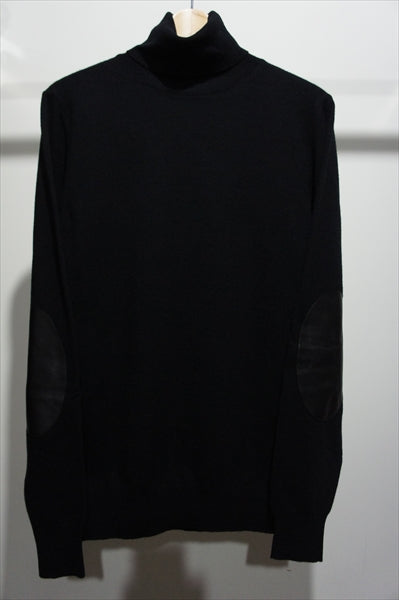 ELBOW PATCH TURTLE NECK KNIT