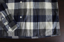 画像をギャラリービューアに読み込む, INDIGO FLANNEL BOX SILHOUETTE SHIRTS-BLOCK CHECK-
