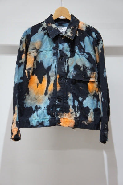 TOXIXX 1st.JACKET-BLACK x ORANGE x COBALT BLUE