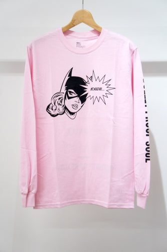 MAD GIRL LONG SLEEV TEE-PINK-