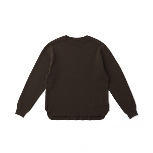 HONEYCOMB WUFFLE BOAT-NECK SHIRTS
