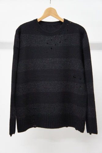 BORDER KNIT - BLACK x BLACK