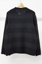 画像をギャラリービューアに読み込む, BORDER KNIT - BLACK x BLACK
