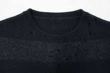 画像をギャラリービューアに読み込む, BORDER KNIT - BLACK x BLACK
