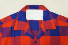 画像をギャラリービューアに読み込む, SS OPEN COLLAR SHIRT-NAVY x RED-
