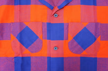 画像をギャラリービューアに読み込む, SS OPEN COLLAR SHIRT-NAVY x RED-
