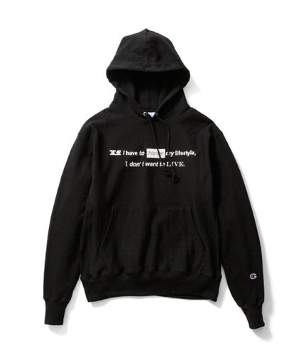 Lettered Print Hoodie