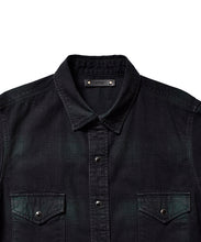 画像をギャラリービューアに読み込む, Black Denim Check Western SH
