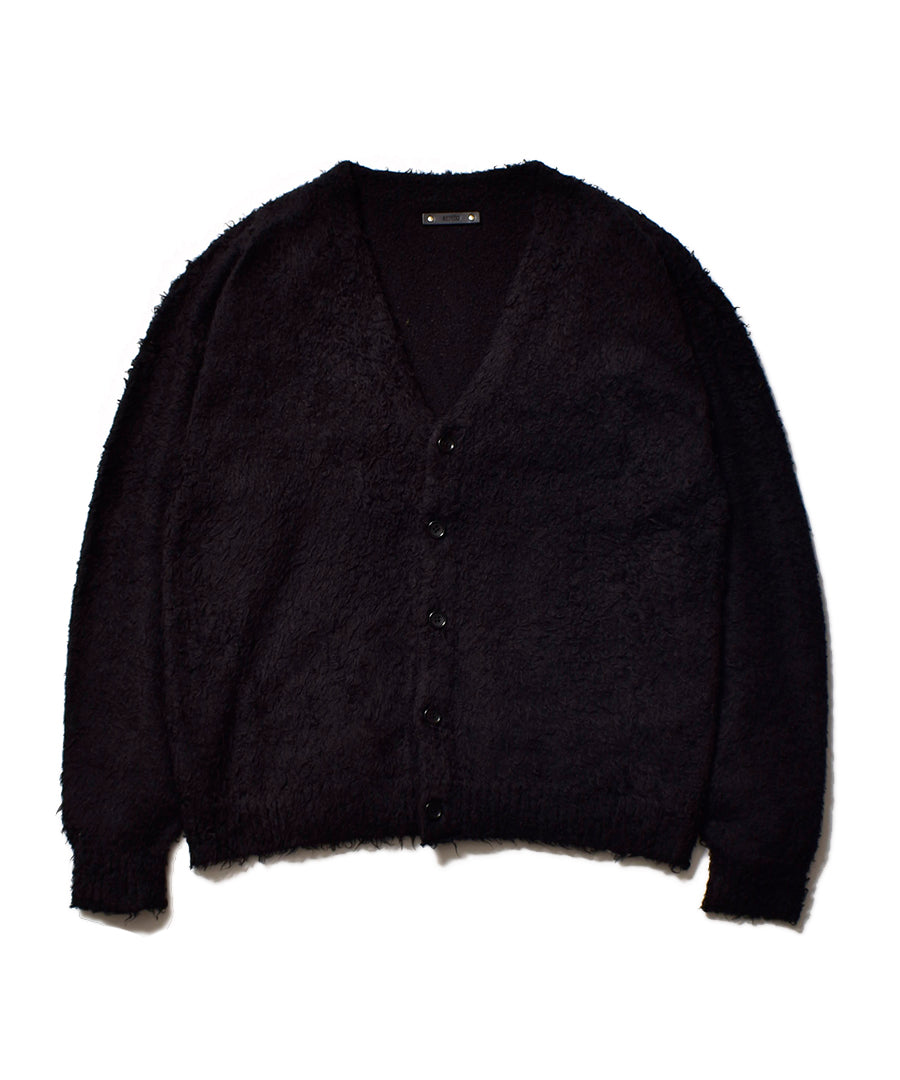 Shaggy Cotton Knit Cardigan