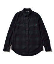 画像をギャラリービューアに読み込む, Black Denim Check Western SH
