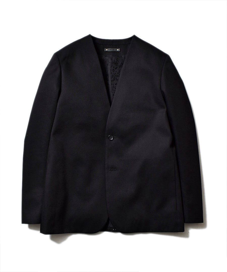T.Wool Denim Collarless JKT