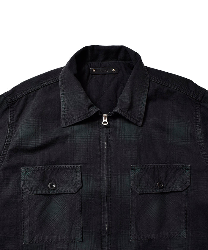 Black Denim Check Quiltriner Shirts BZ – Roots Bonds ONLINE STORE