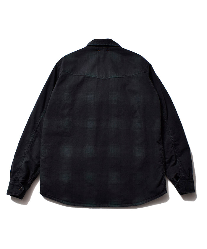 ジャケット・アウター Black Denim Check Quiltriner Shirt BZ Black Denim Check Quiltriner Shirts BZ – Roots Bonds ONLINE STORE