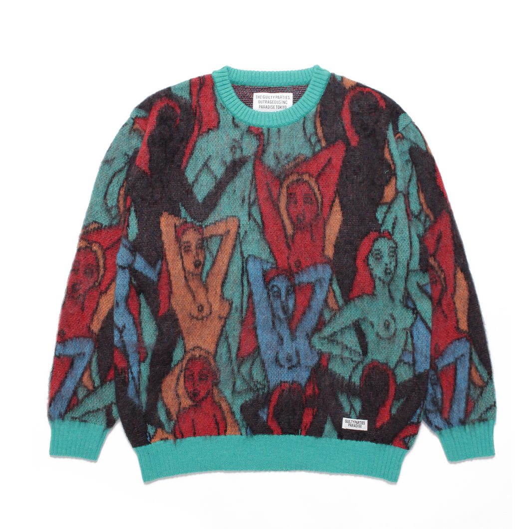 MOHAIR CREW NECK SWEATER